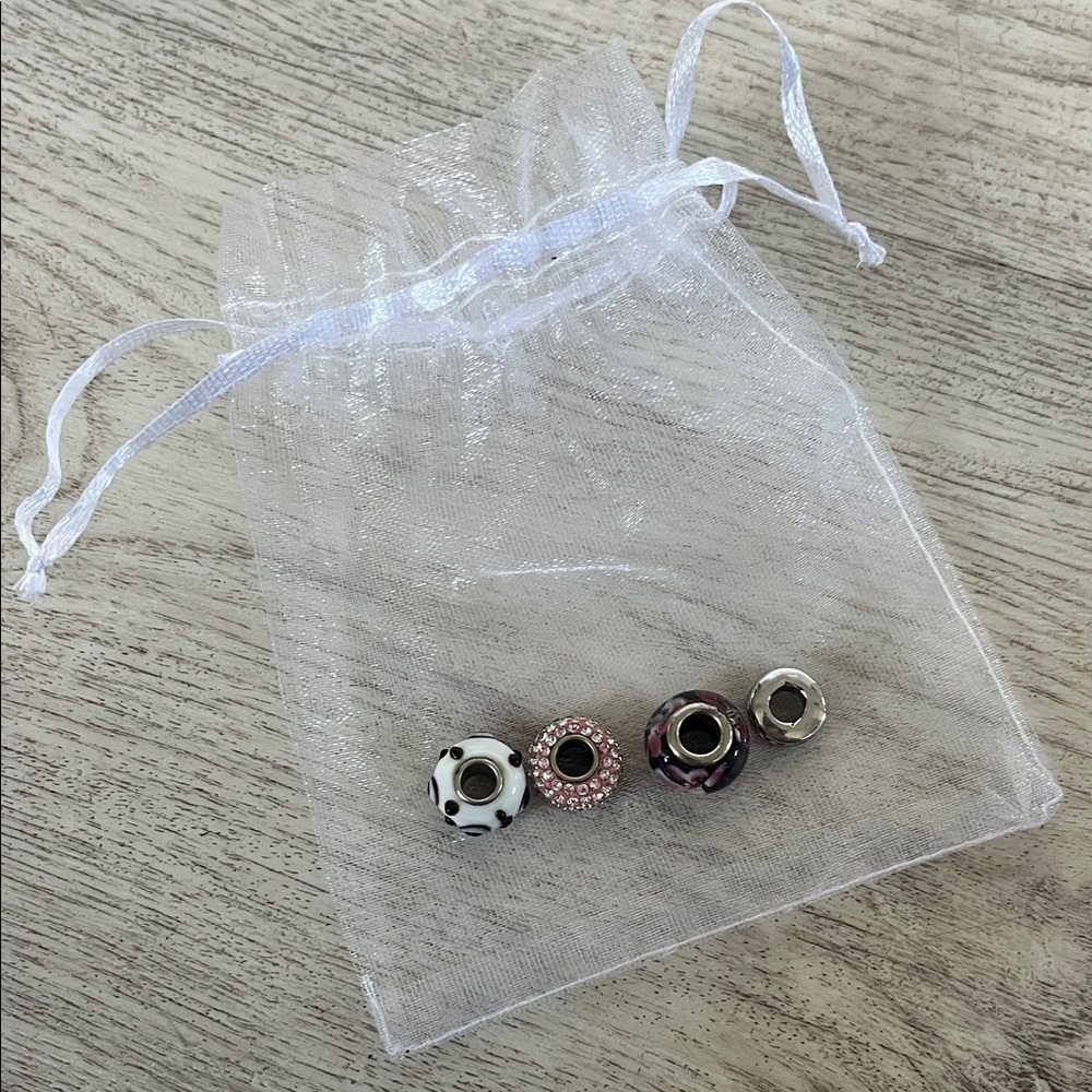 Set of Four Bead Charms Pandora-style charms - Picture 2 of 4